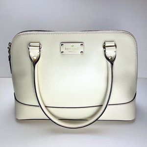 Kate Spade Wellesley Rachelle Double Zip Ivory Large Dome Shoulder Satchel